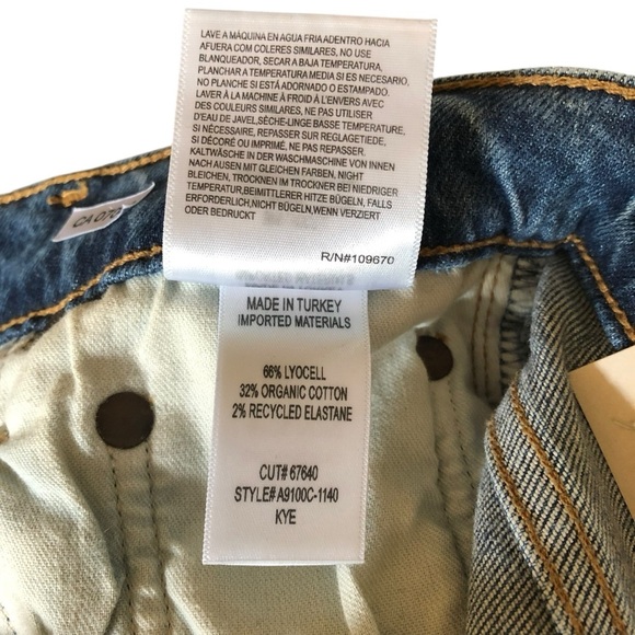 AGOLDE Kye Mid Rise Straight Crop Blue Jeans Size 23 Notion medium wash NWT NEW - Picture 15 of 16